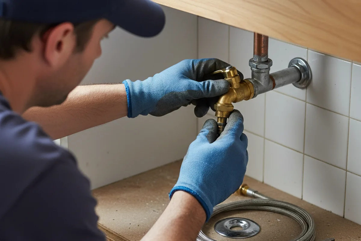 Shutoff valve and fitting work during Faucet and Fixture Repair in Erwin